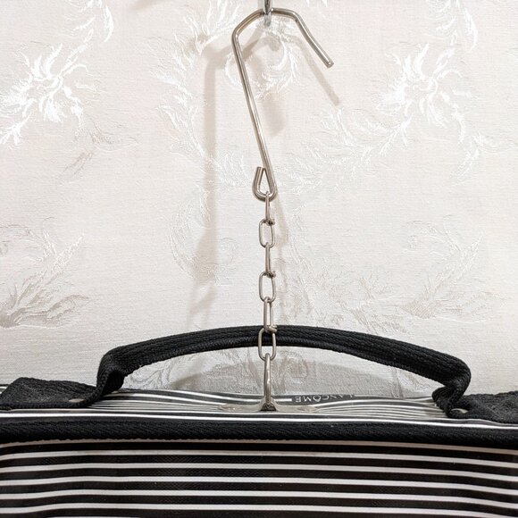 Vintage Lancôme Hanging Garment Bag Logo Stripe Travel Clothing Luggage Luxury - Picture 2 of 7